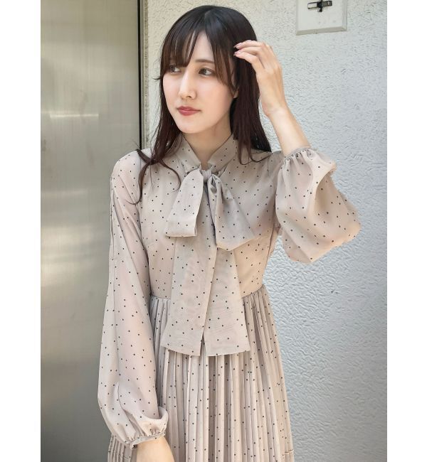 MERCURYDUO「花柄プリーツティアードワンピース」|ワンピース|