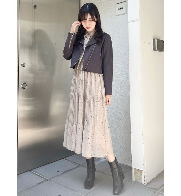 MERCURYDUO「花柄プリーツティアードワンピース」|ワンピース|