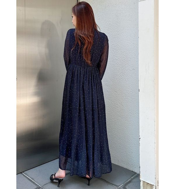 MERCURYDUO「花柄プリーツティアードワンピース」|ワンピース|