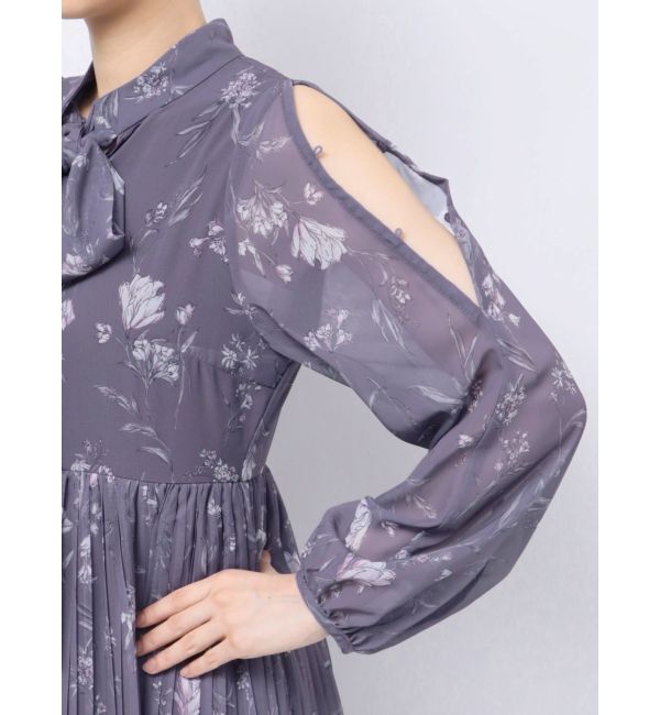 MERCURYDUO「花柄プリーツティアードワンピース」|ワンピース|