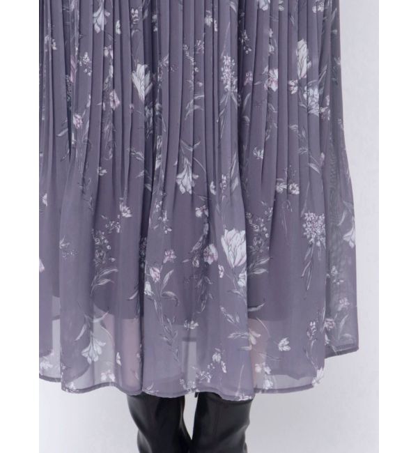 MERCURYDUO「花柄プリーツティアードワンピース」|ワンピース|