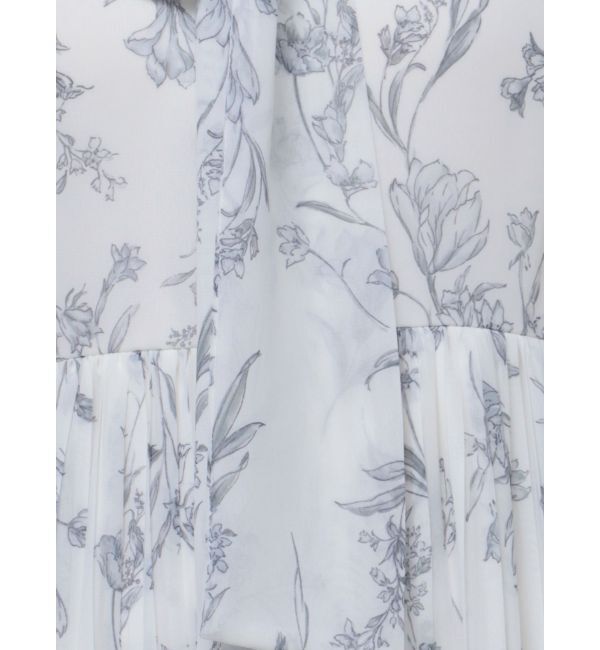 MERCURYDUO「花柄プリーツティアードワンピース」|ワンピース|