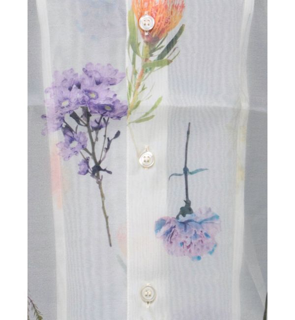 MURUA「フラワーシアーオープンカラーシャツ【WEB限定】」|シャツ・ブラウス|