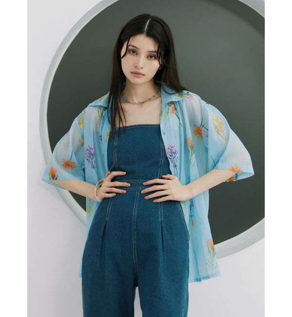 MURUA「フラワーシアーオープンカラーシャツ【WEB限定】」|シャツ・ブラウス|