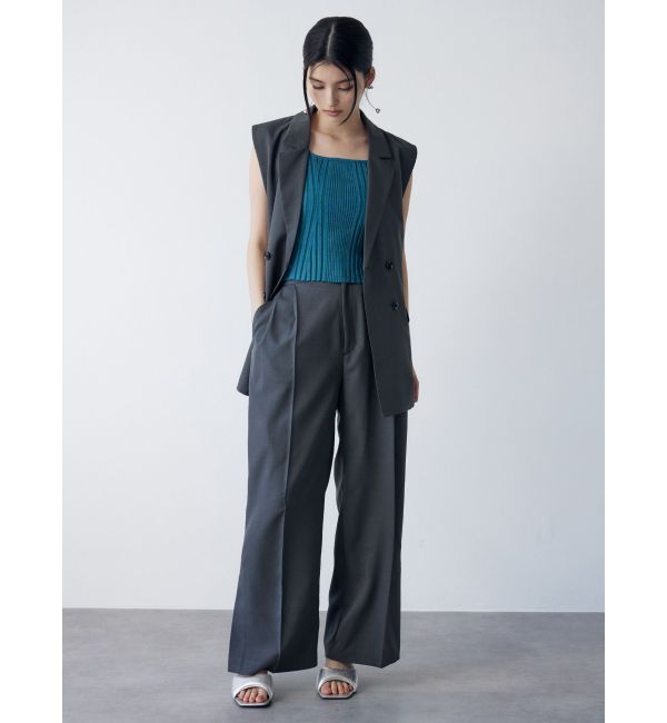 MURUA「バックベルトテーラードジレ【セットアップ着用可】」|ベスト・ジレ|