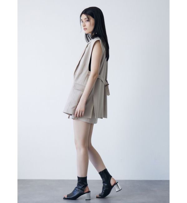 MURUA「バックベルトテーラードジレ【セットアップ着用可】」|ベスト・ジレ|