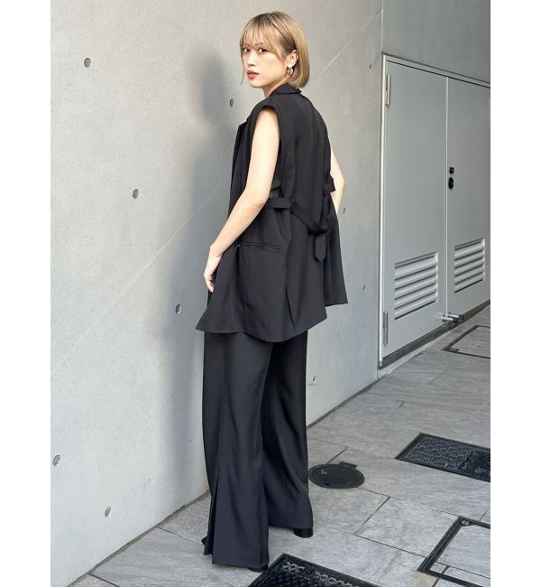 MURUA「バックベルトテーラードジレ【セットアップ着用可】」|ベスト・ジレ|