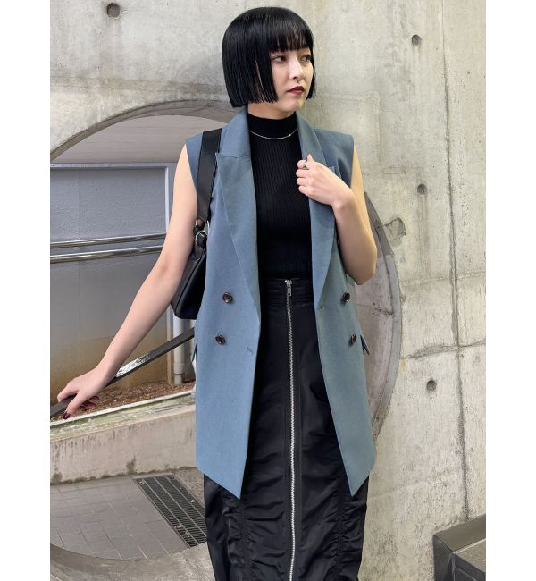 MURUA「バックベルトテーラードジレ【セットアップ着用可】」|ベスト・ジレ|