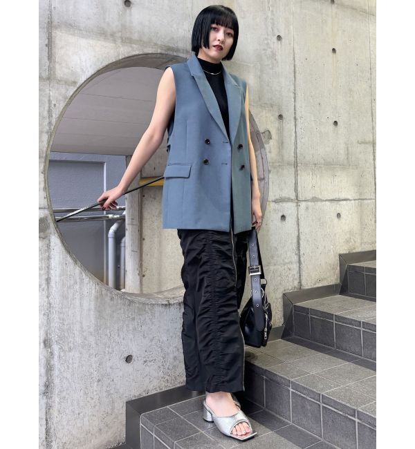 MURUA「バックベルトテーラードジレ【セットアップ着用可】」|ベスト・ジレ|