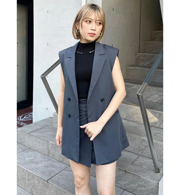 MURUA「バックベルトテーラードジレ【セットアップ着用可】」|ベスト・ジレ|