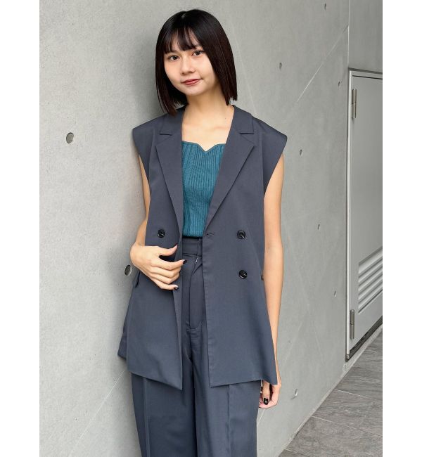 MURUA「バックベルトテーラードジレ【セットアップ着用可】」|ベスト・ジレ|