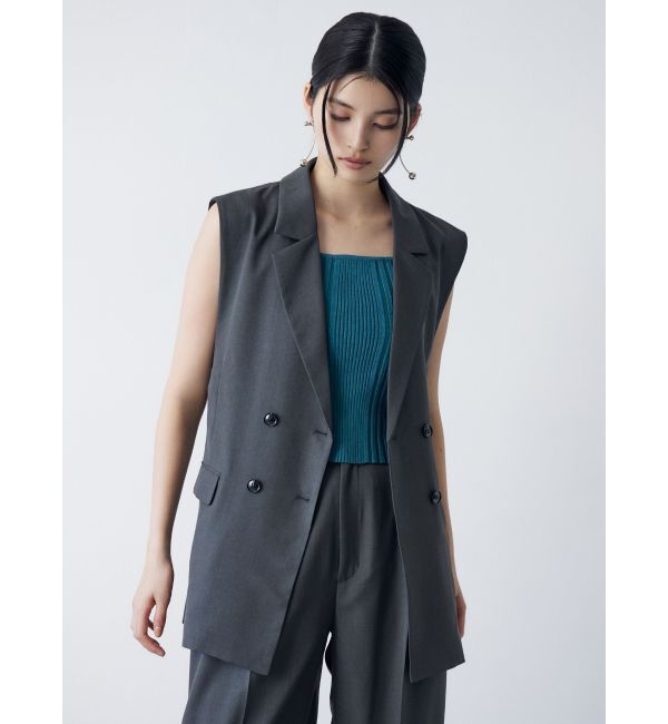 MURUA「バックベルトテーラードジレ【セットアップ着用可】」|ベスト・ジレ|