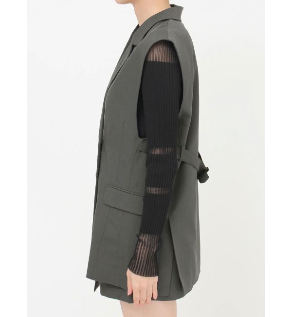 MURUA「バックベルトテーラードジレ【セットアップ着用可】」|ベスト・ジレ|