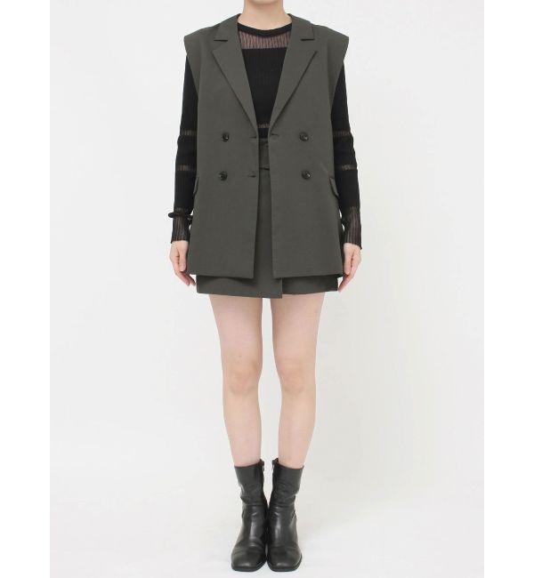 MURUA「バックベルトテーラードジレ【セットアップ着用可】」|ベスト・ジレ|