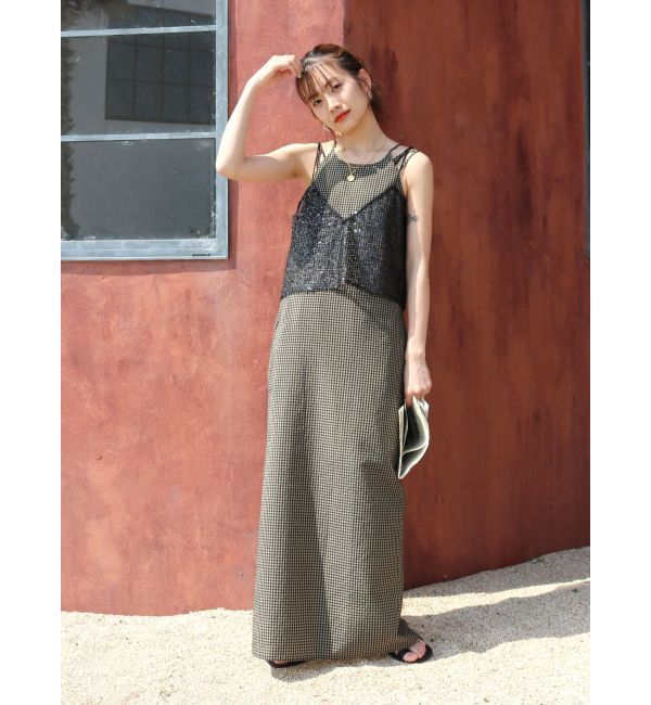 Ungrid「ギンガムチェックフィットキャミワンピース」|ワンピース|