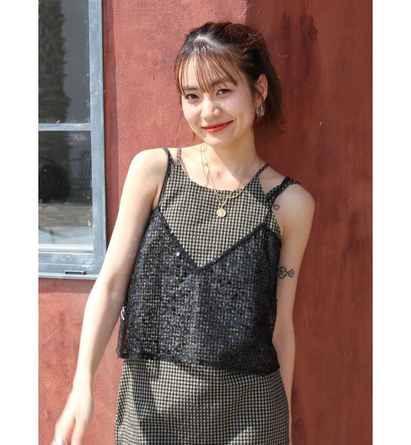 Ungrid「ギンガムチェックフィットキャミワンピース」|ワンピース|