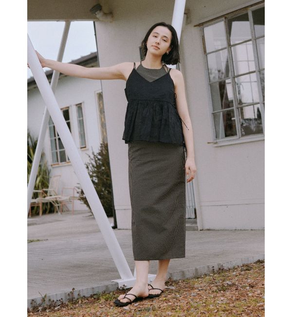 Ungrid「ギンガムチェックフィットキャミワンピース」|ワンピース|