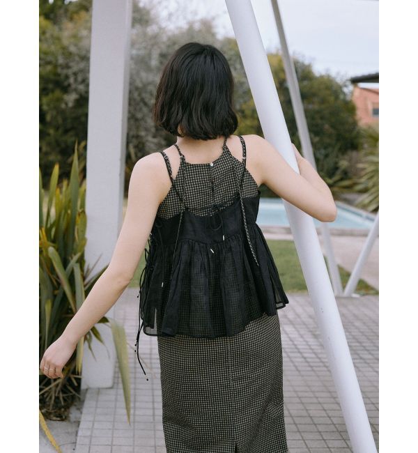 Ungrid「ギンガムチェックフィットキャミワンピース」|ワンピース|