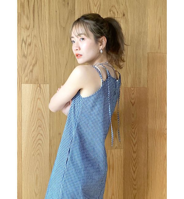 Ungrid「ギンガムチェックフィットキャミワンピース」|ワンピース|