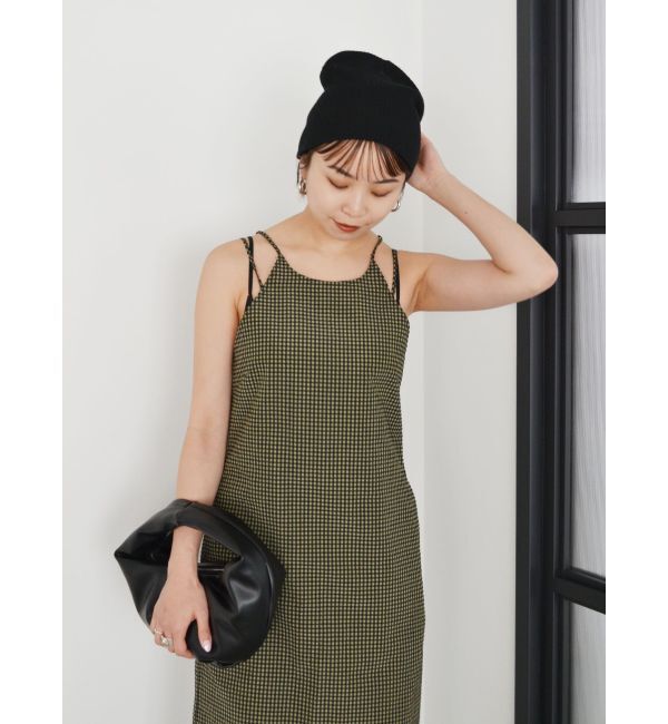 Ungrid「ギンガムチェックフィットキャミワンピース」|ワンピース|