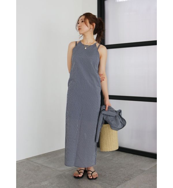 Ungrid「ギンガムチェックフィットキャミワンピース」|ワンピース|