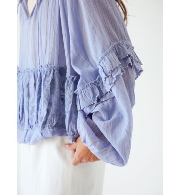 Ungrid「ビーズデザインスリーブボリュームブラウス」|シャツ・ブラウス|