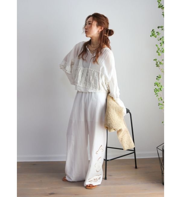 Ungrid「ビーズデザインスリーブボリュームブラウス」|シャツ・ブラウス|