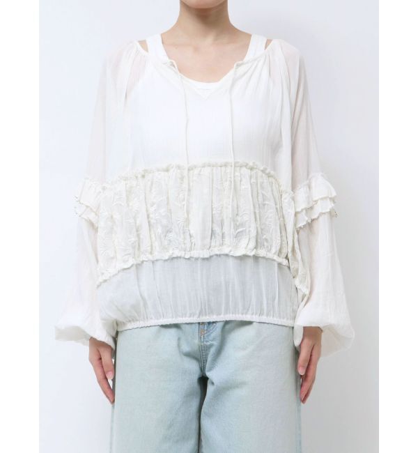 Ungrid「ビーズデザインスリーブボリュームブラウス」|シャツ・ブラウス|