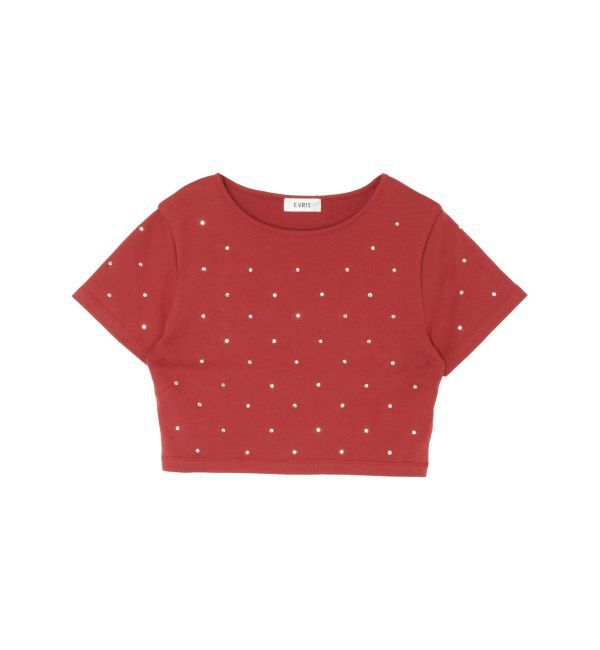 EVRIS「ラインストーンコンパクトＴシャツ」|Tシャツ・カットソー|