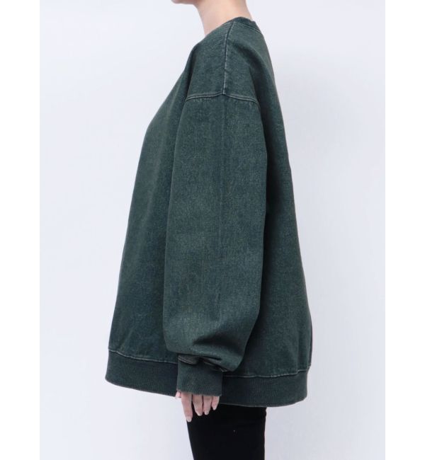 EVRIS「HEART PRINT DENIMトップス」|スウェット・ジャージ|