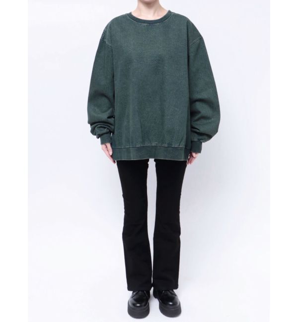 EVRIS「HEART PRINT DENIMトップス」|スウェット・ジャージ|