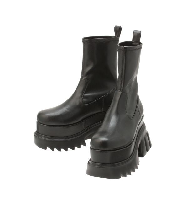 EVRIS「プラットフォームショートブーツ」|ショートブーツ|