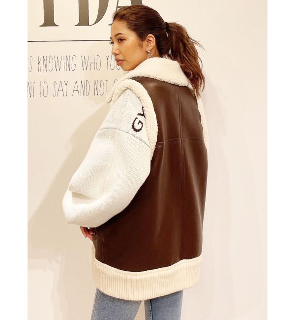 GYDA「フェイクムートンベスト」|ダウンベスト・ベスト|