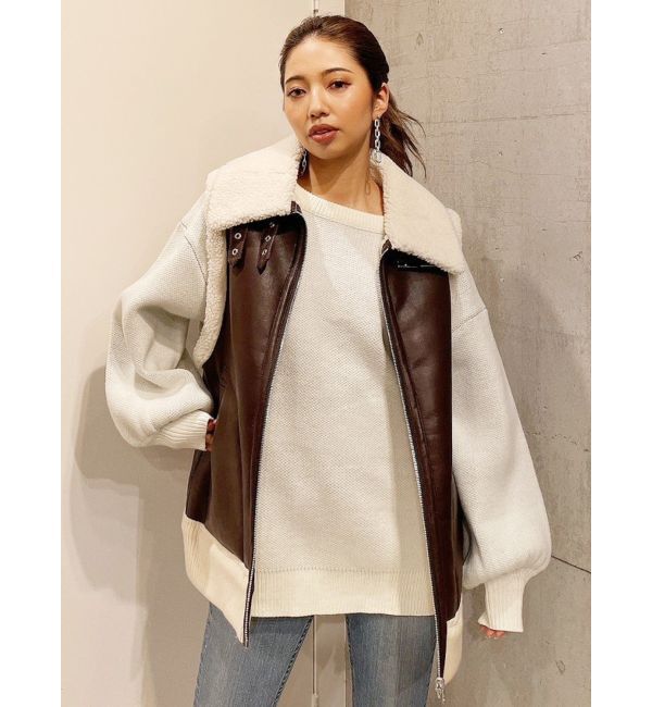 GYDA「フェイクムートンベスト」|ダウンベスト・ベスト|