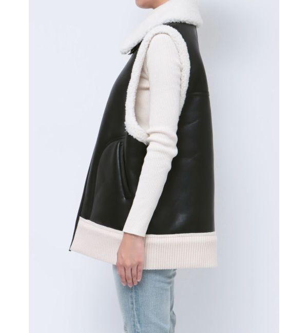 GYDA「フェイクムートンベスト」|ダウンベスト・ベスト|