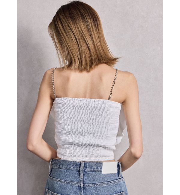 GYDA「ビジューストーンストラップ2WAYリボンブラウス」|シャツ・ブラウス|