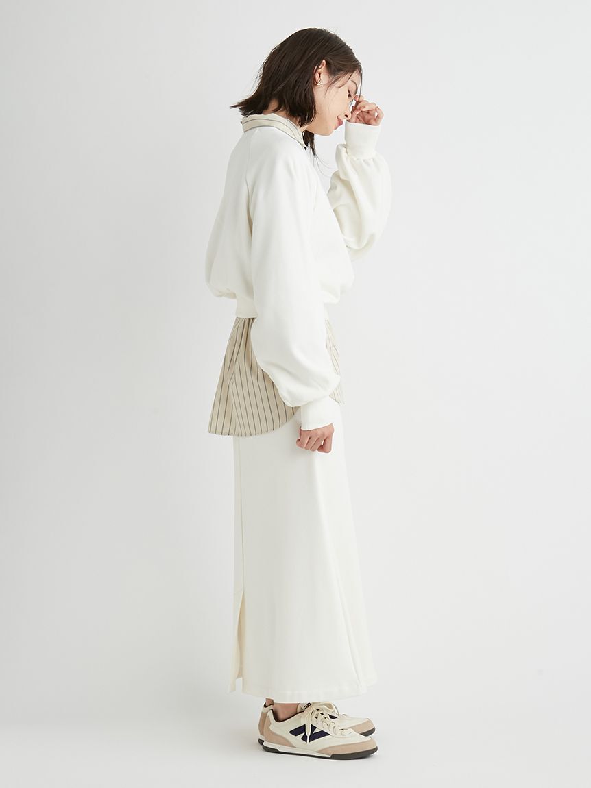 emmi atelier「裏起毛プルオーバースカートセット」|ワンピース|