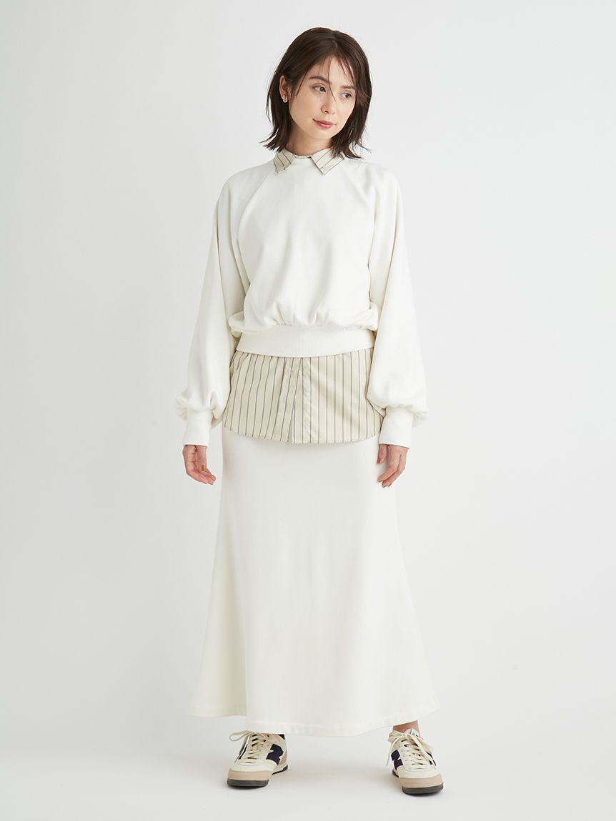 emmi atelier「裏起毛プルオーバースカートセット」|ワンピース|