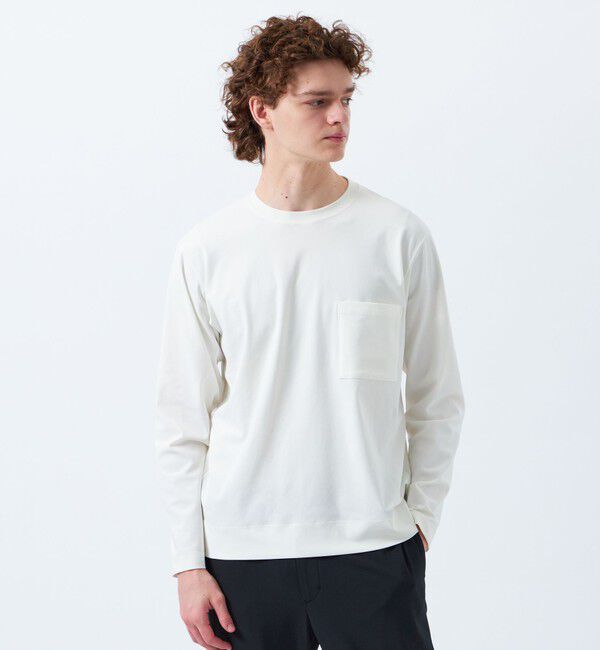 MACKINTOSH PHILOSOPHY「ドライフラットストレッチ クルーネックロンＴ ドライフラットストレッチクロス」|Tシャツ・カットソー|ホワイト