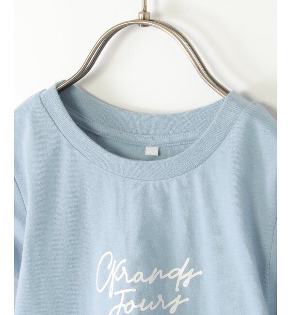 ikka kids「ソデストライプリボンロゴＴ」|Tシャツ・カットソー|