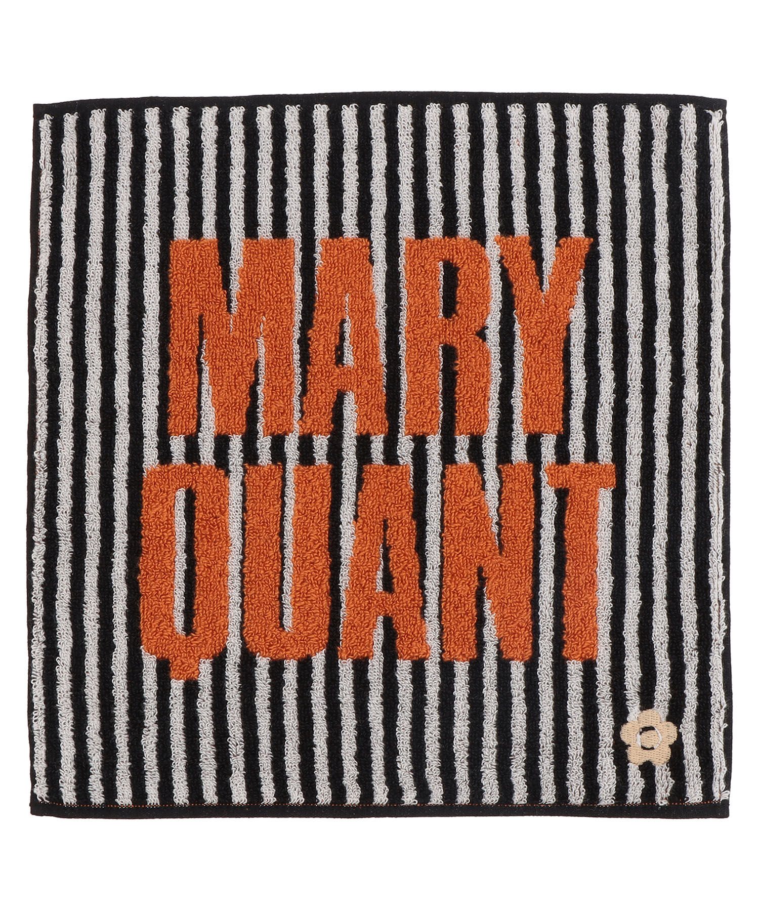 MARY QUANT「ビッグロゴ ミニタオル」|ハンカチ|ブラック
