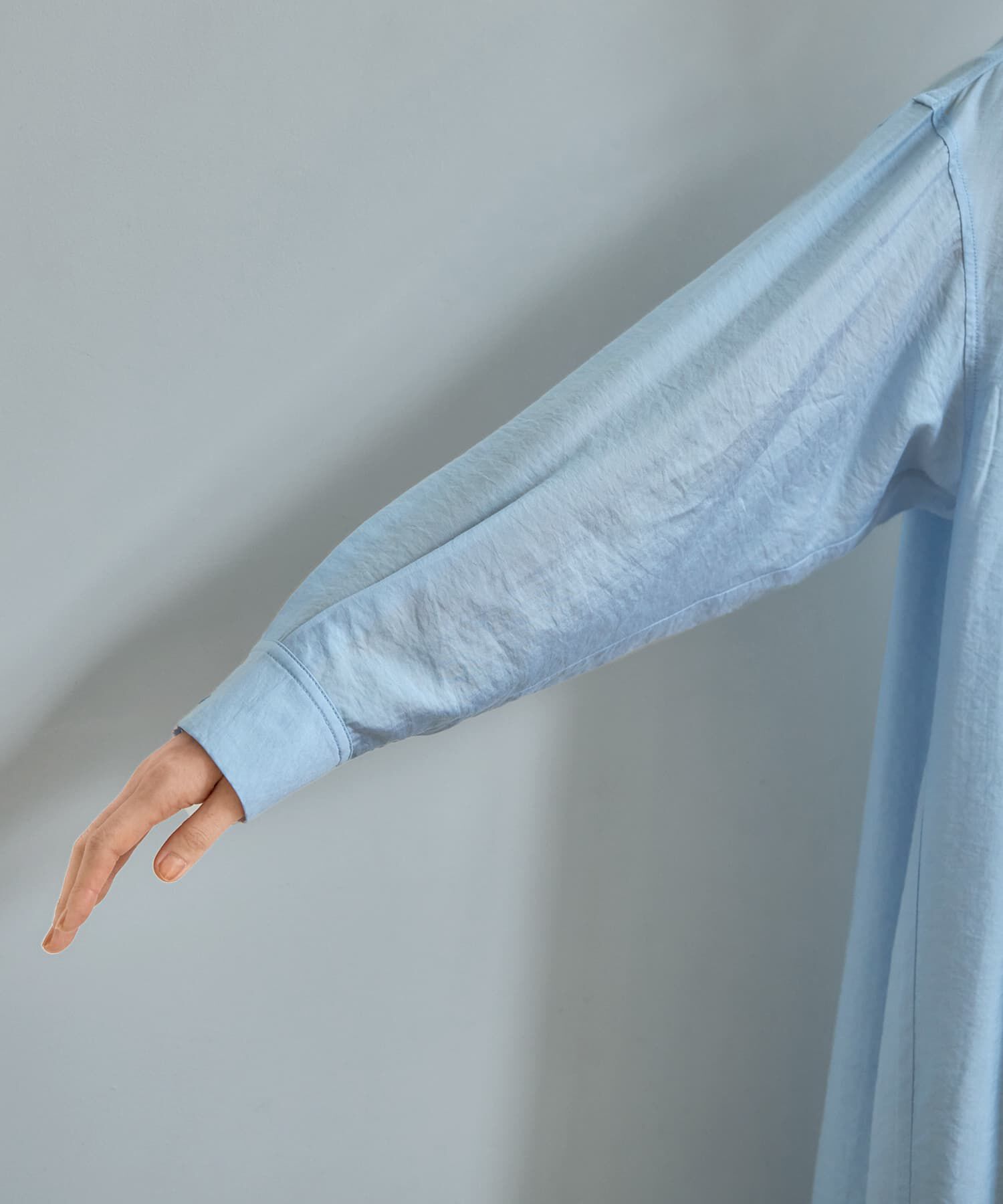 STYLE DELI「微シアー＆微光沢シワ加工シャツワンピース」|ワンピース|