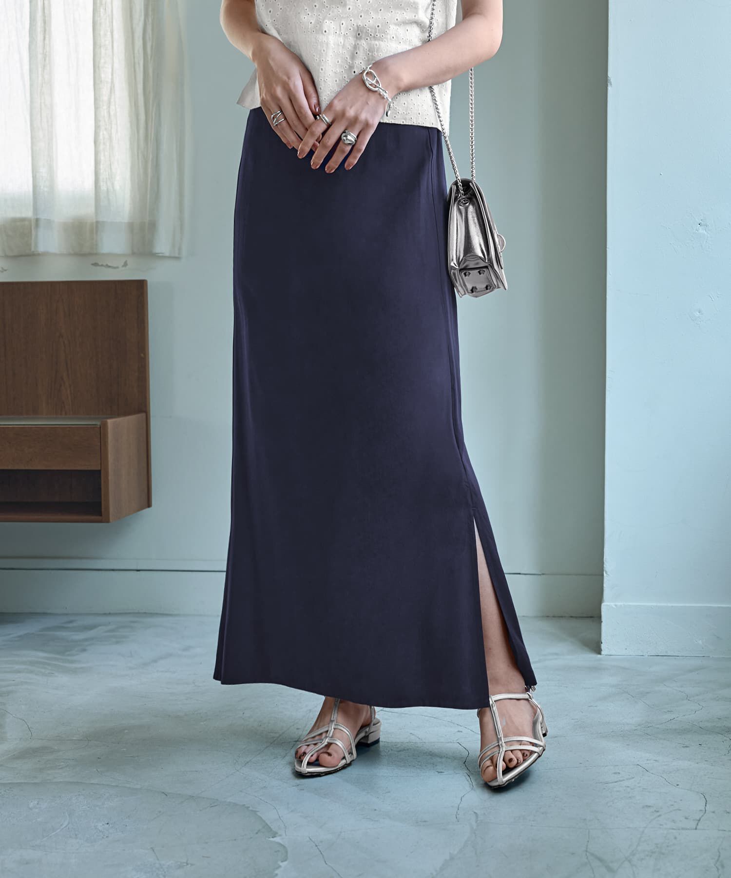 STYLE DELI「薄手なセンシュアルロング丈スカート」|スカート|