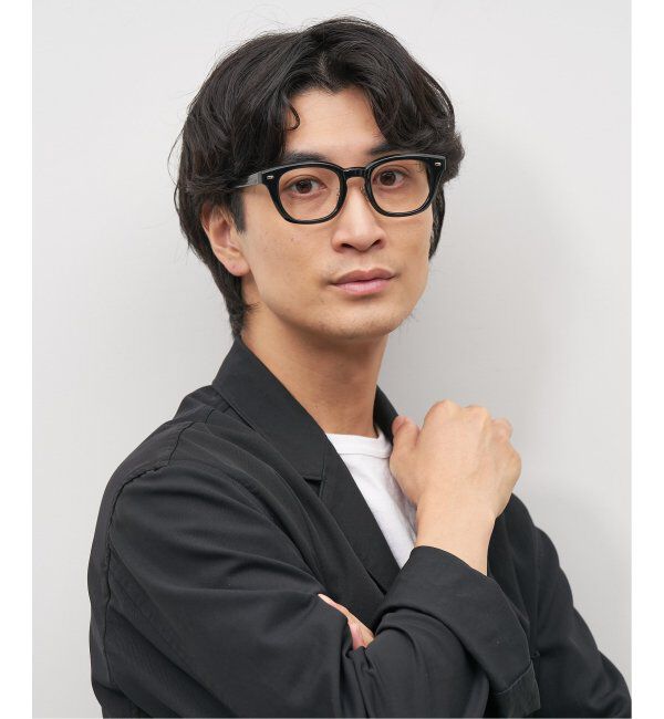  「Zoff｜emiri ウェリントン型 メガネ |辺見えみり 軽量 黒縁フレーム レンズ交換券付」|メガネ|