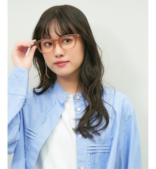  「Zoff｜emiri ウェリントン型 メガネ |辺見えみり 軽量 黒縁フレーム レンズ交換券付」|メガネ|