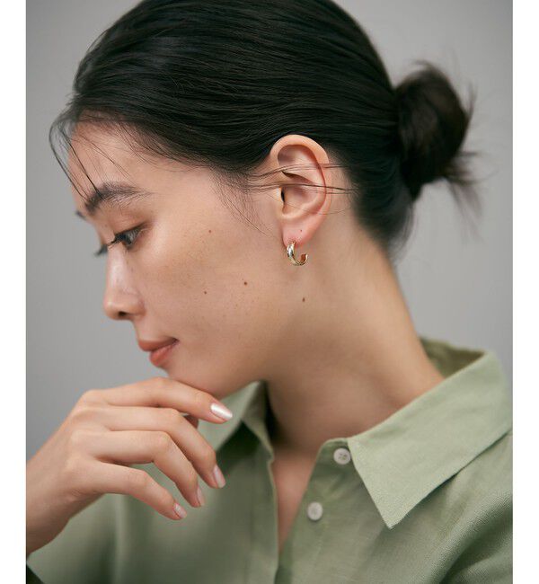 Jouete「ピアス プレート コンビカラー」|ピアス|