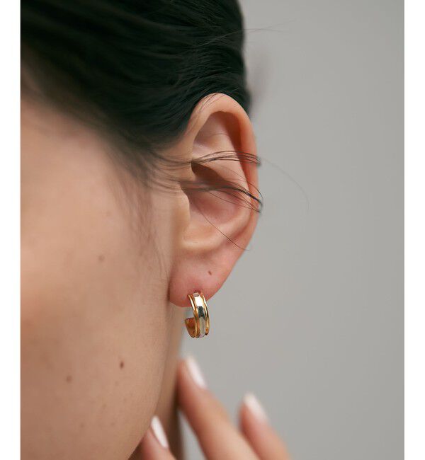 Jouete「ピアス プレート コンビカラー」|ピアス|