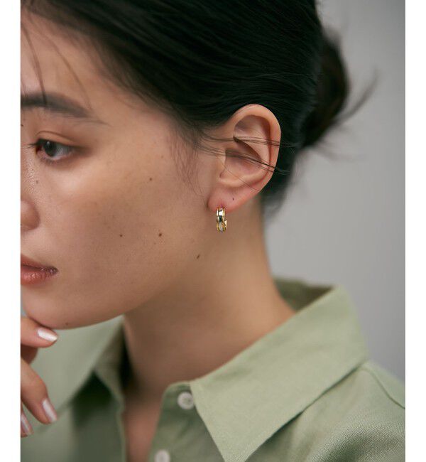 Jouete「ピアス プレート コンビカラー」|ピアス|