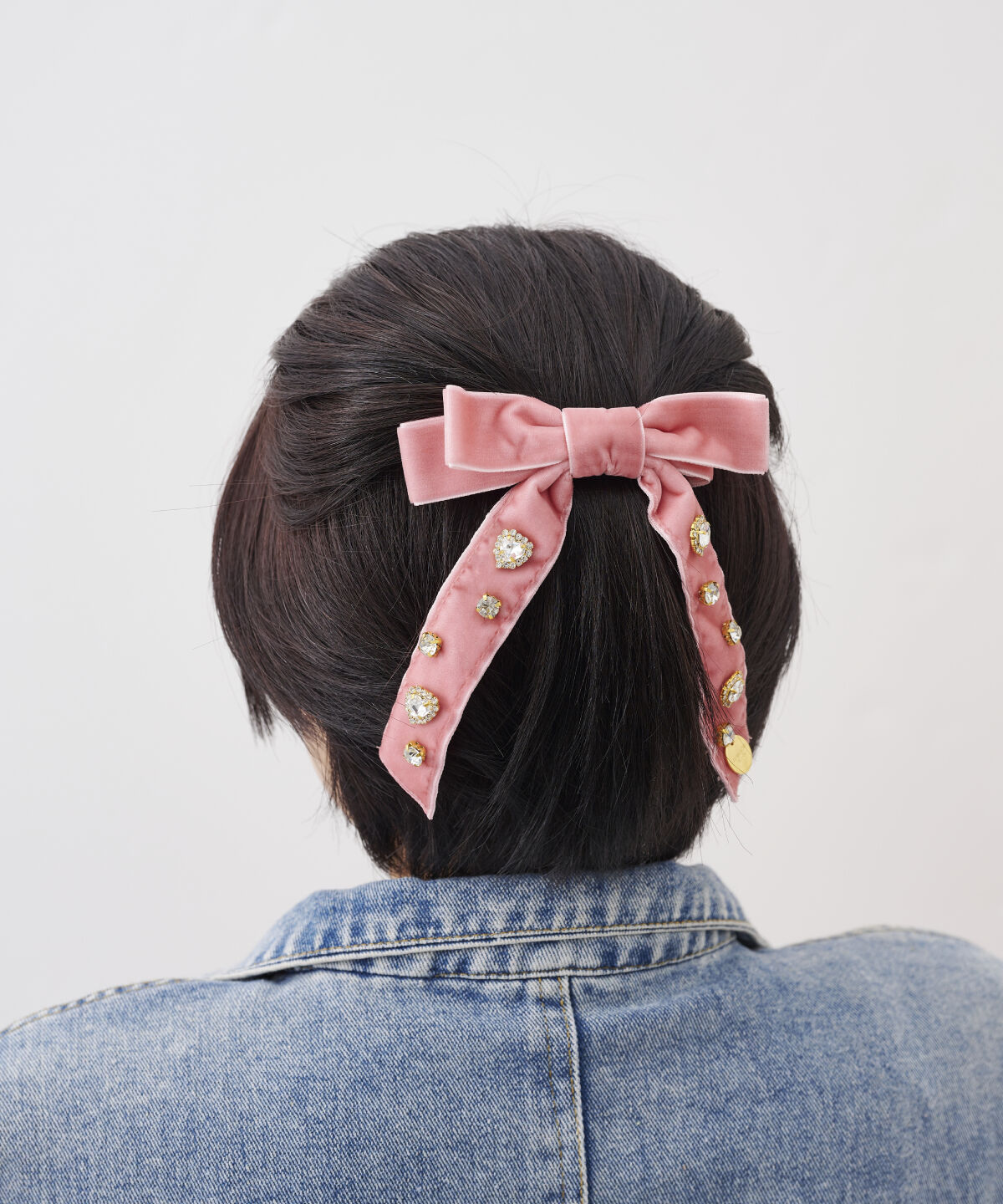 Samantha Vega「ハートビジューリボンバレッタ」|チャーム・キーホルダー|