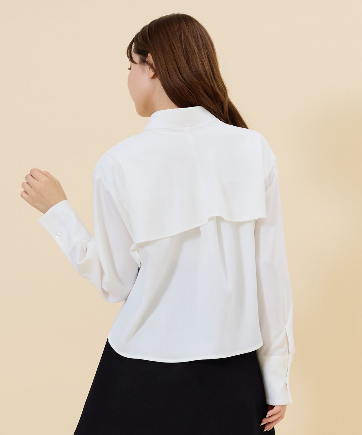 REDYAZEL「シャドーストライプケープシャツ」|シャツ・ブラウス|